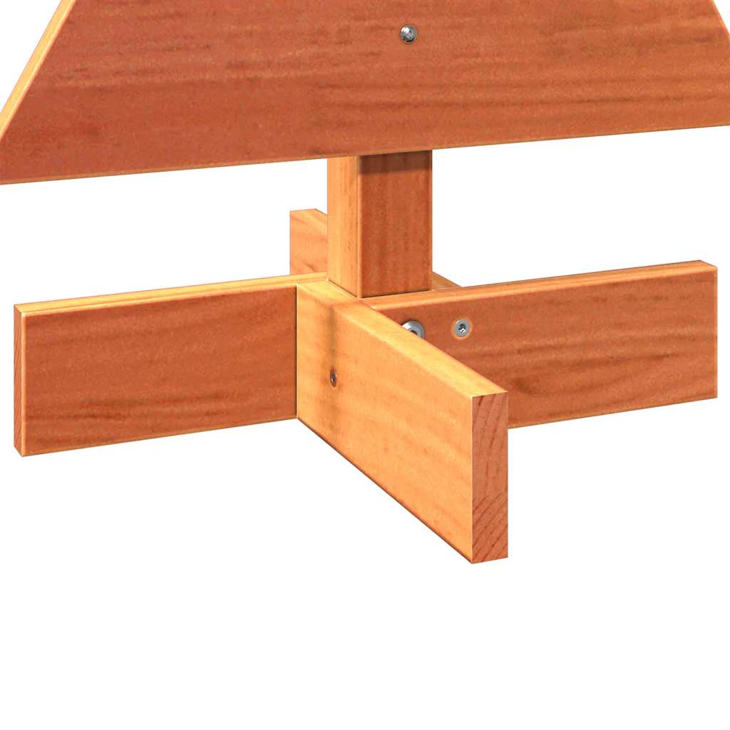 Juletre av tre til pynt voksbrun 60 cm heltre furu vidaXL