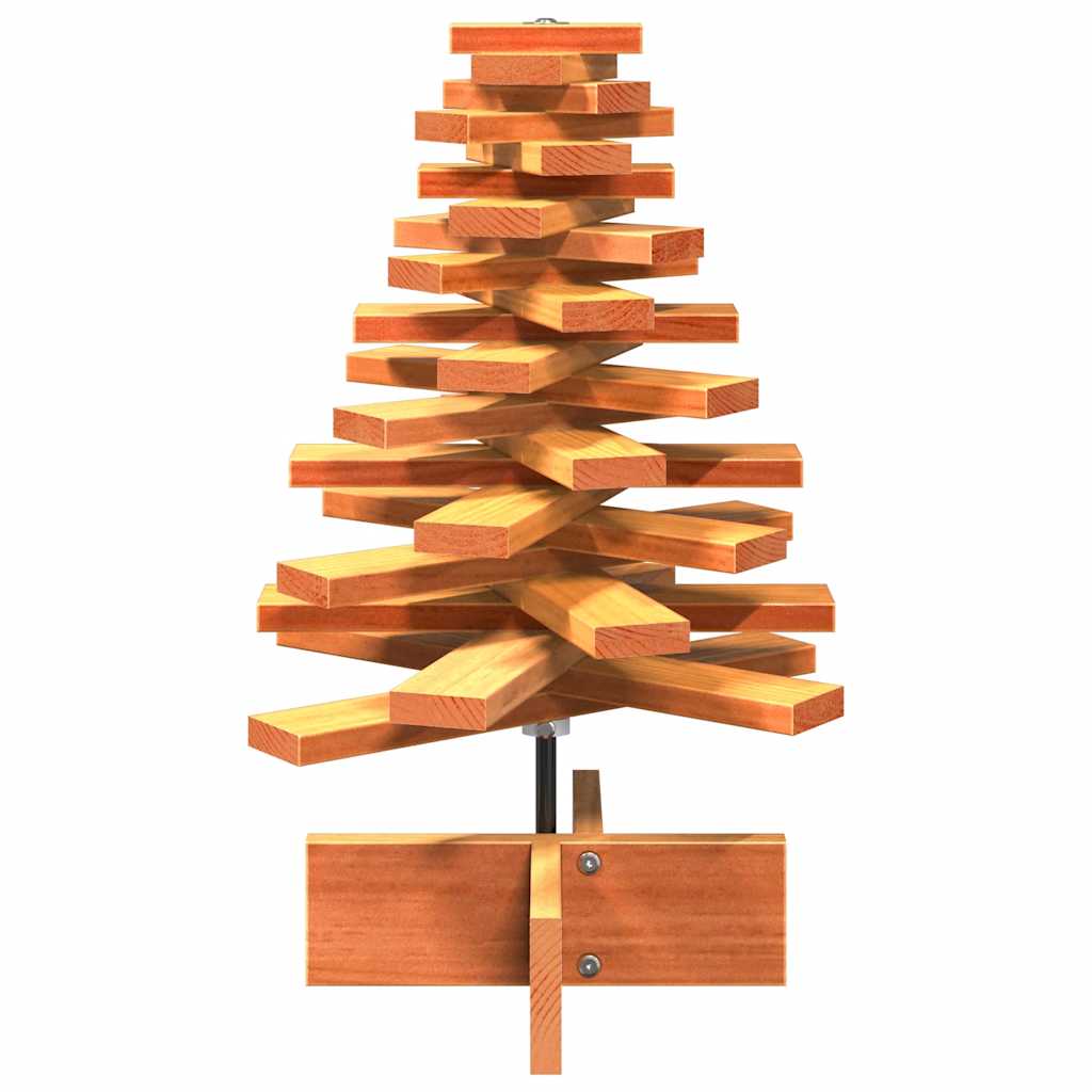 Juletre av tre til pynt voksbrun 60 cm heltre furu