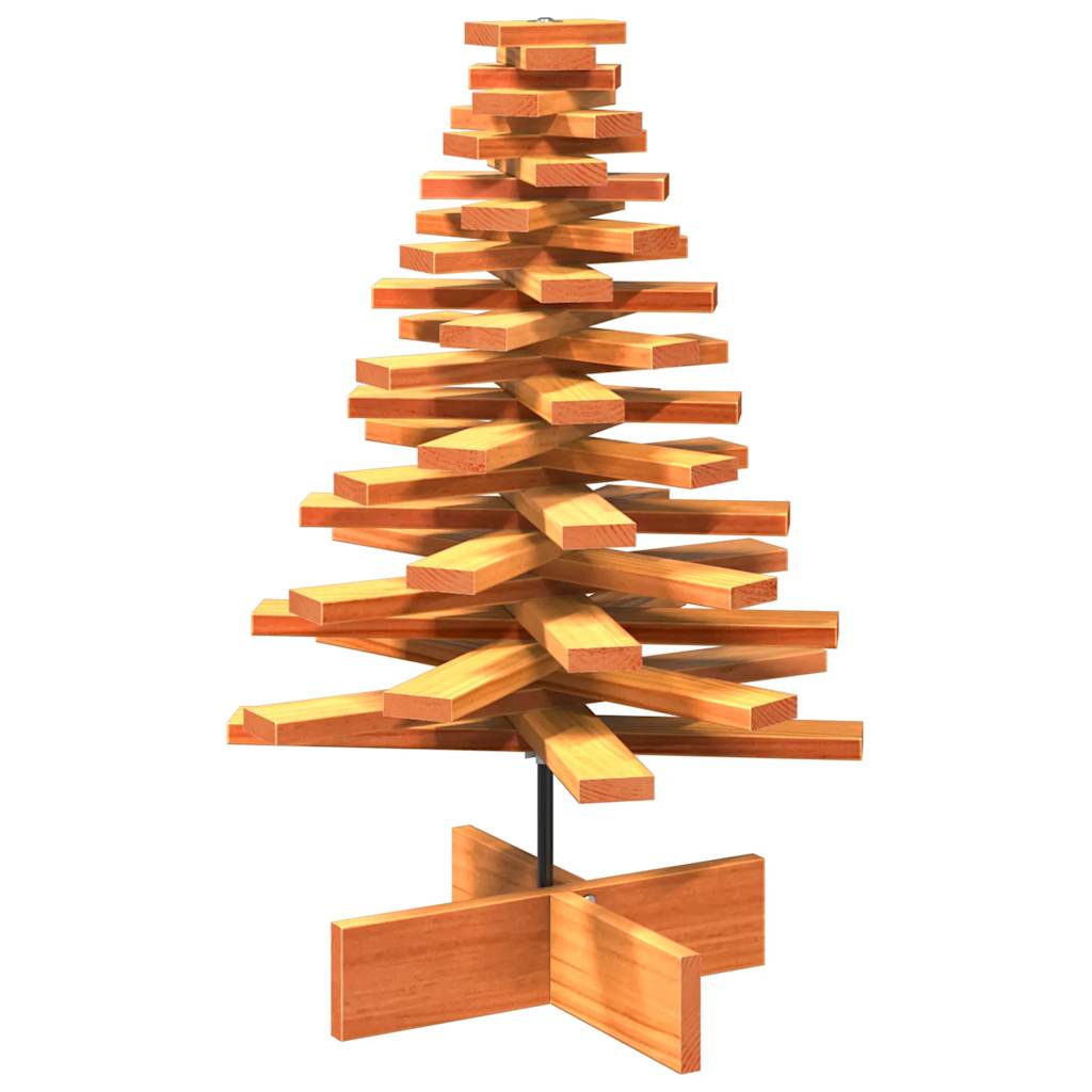 Juletre av tre til pynt voksbrun 80 cm heltre furu