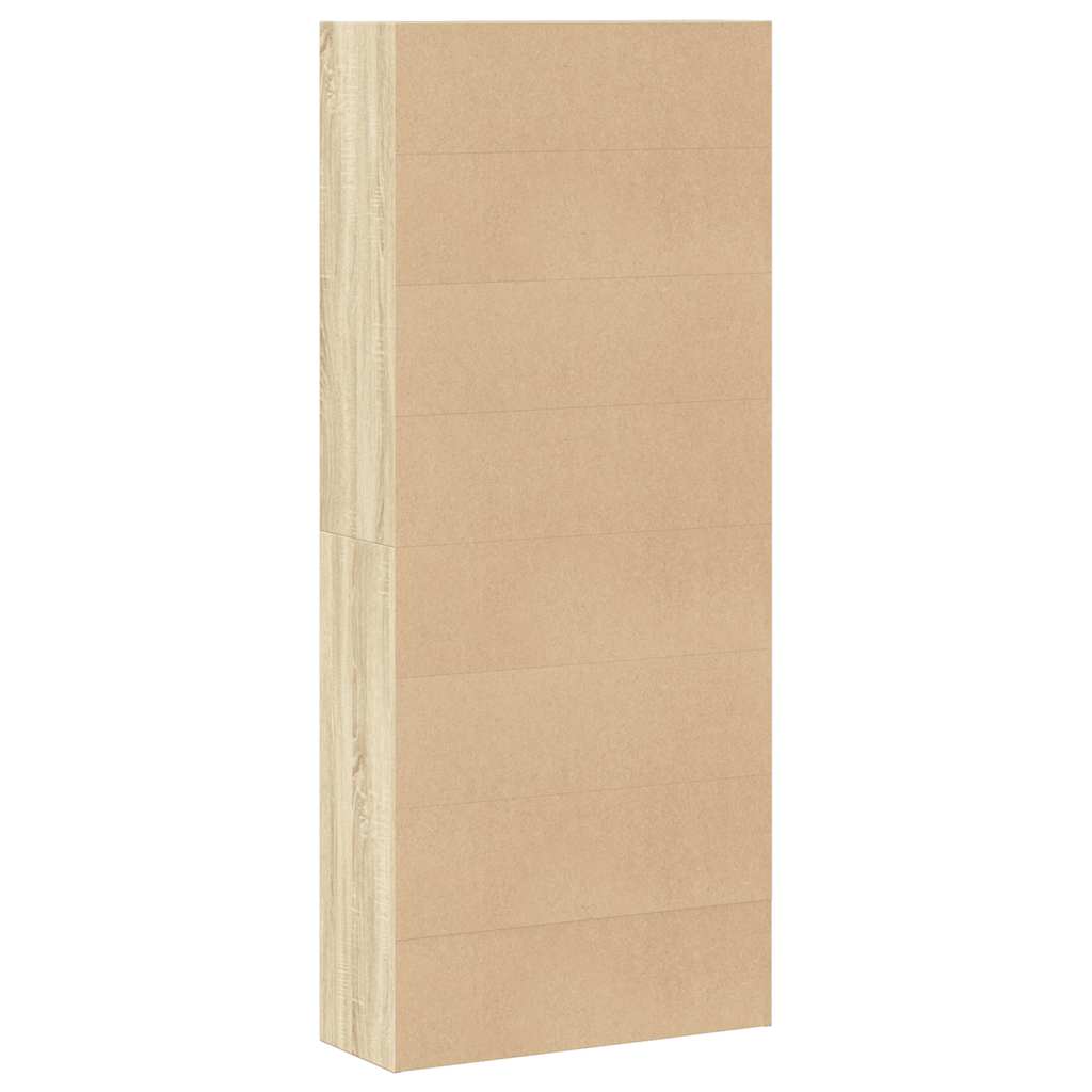 Bokhylle sonoma eik 80x30x189 cm konstruert tre