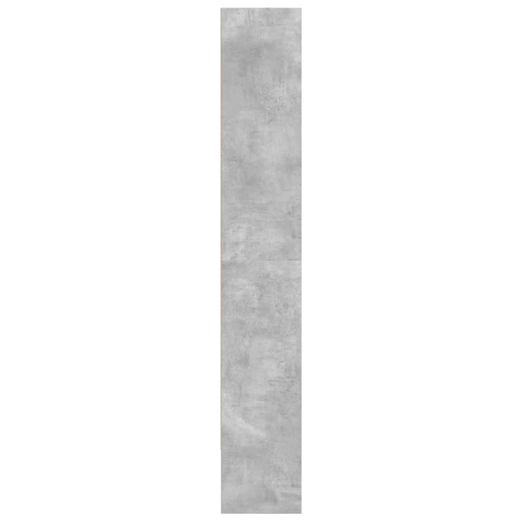 Bokhylle betonggrå 80x30x189 cm konstruert tre