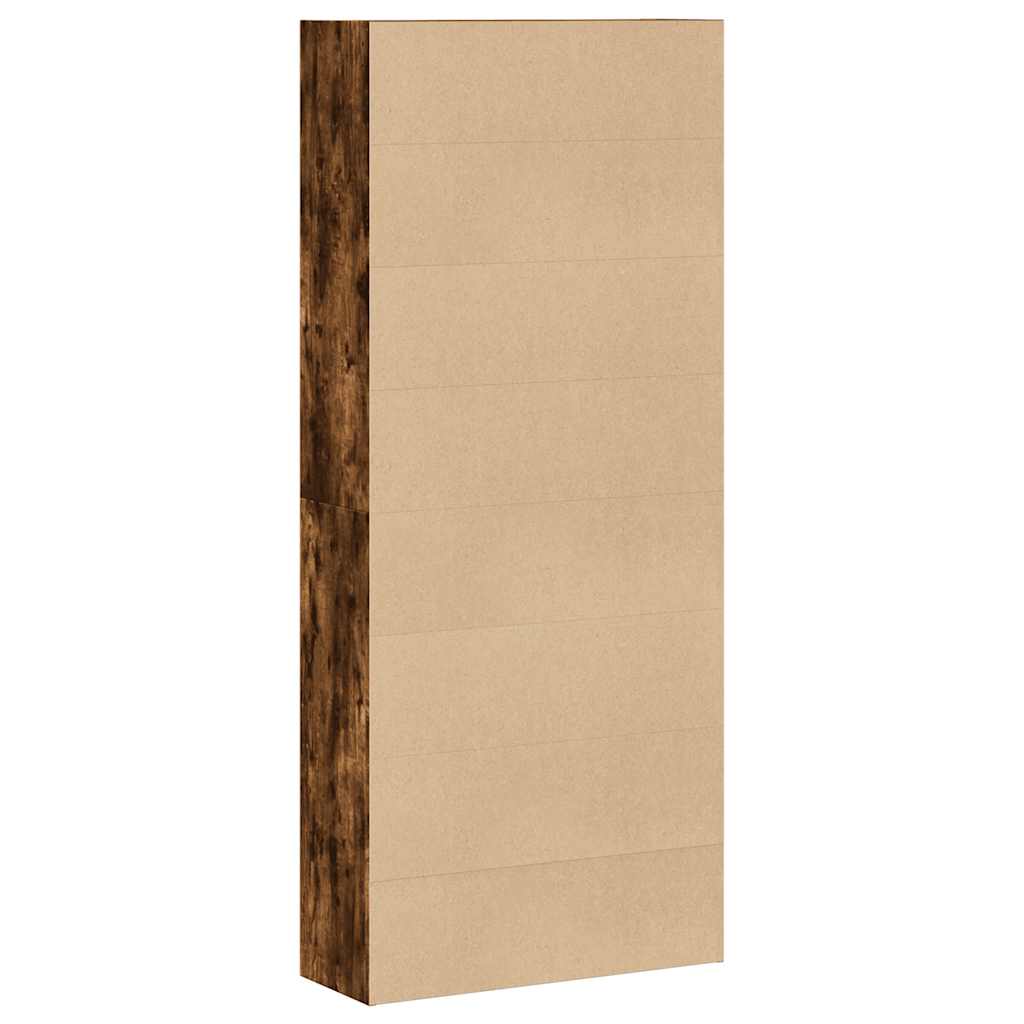 Bokhylle røkt eik 80x30x189 cm konstruert tre
