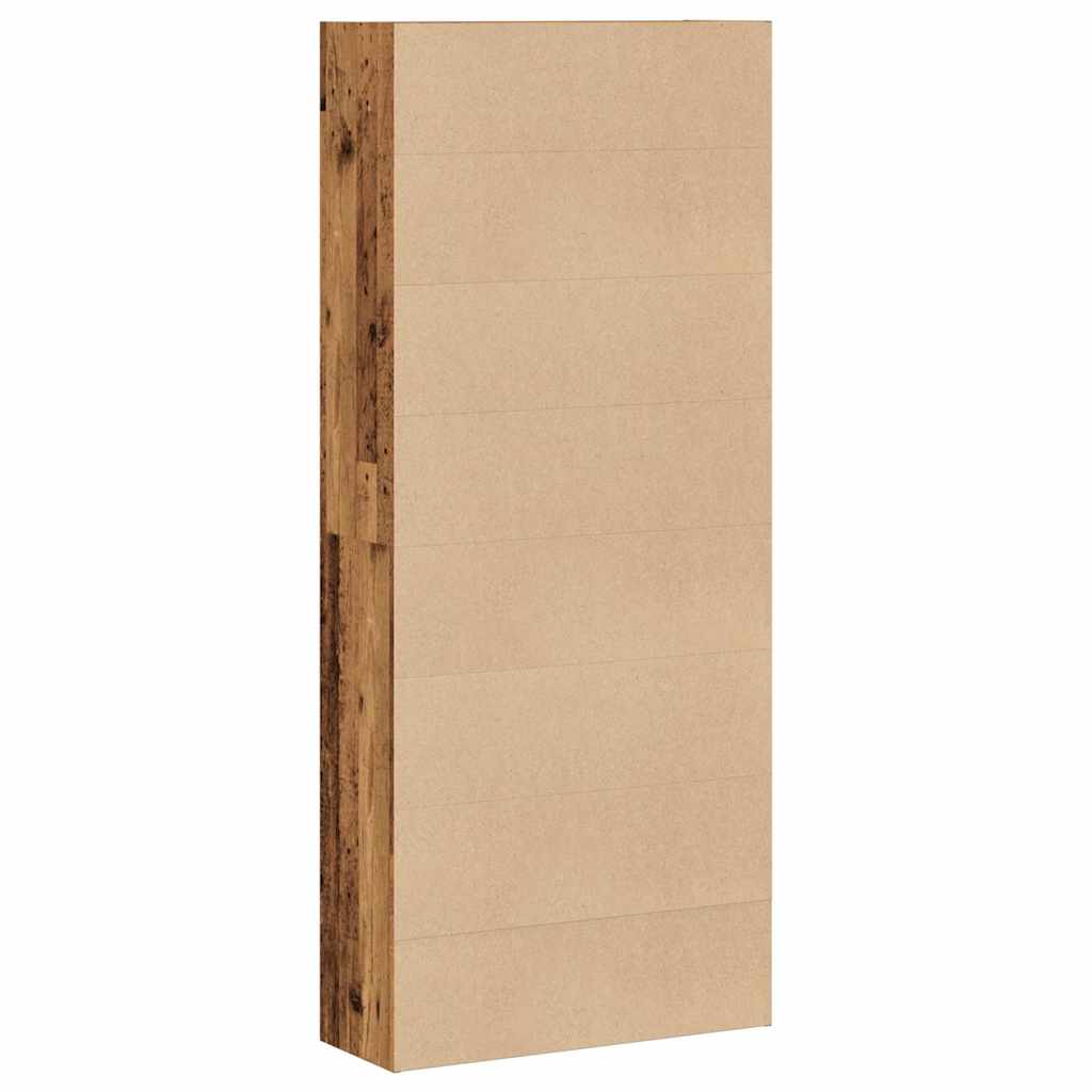 Bokhylle gammelt tre 80x30x189 cm konstruert tre