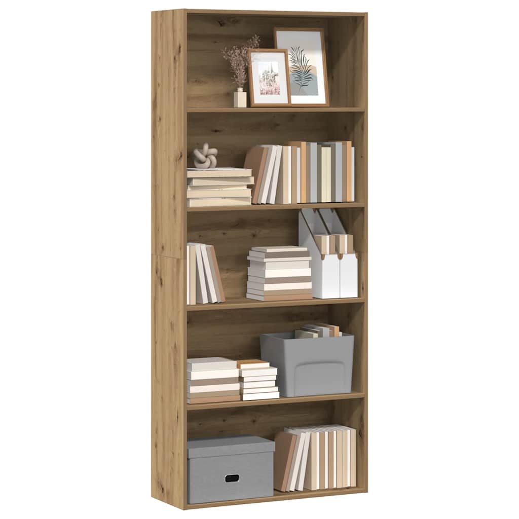 Bokhylle artisan eik 80x30x189 cm konstruert tre
