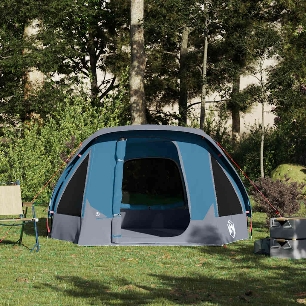 Campingtelt 4 personer blå vanntett