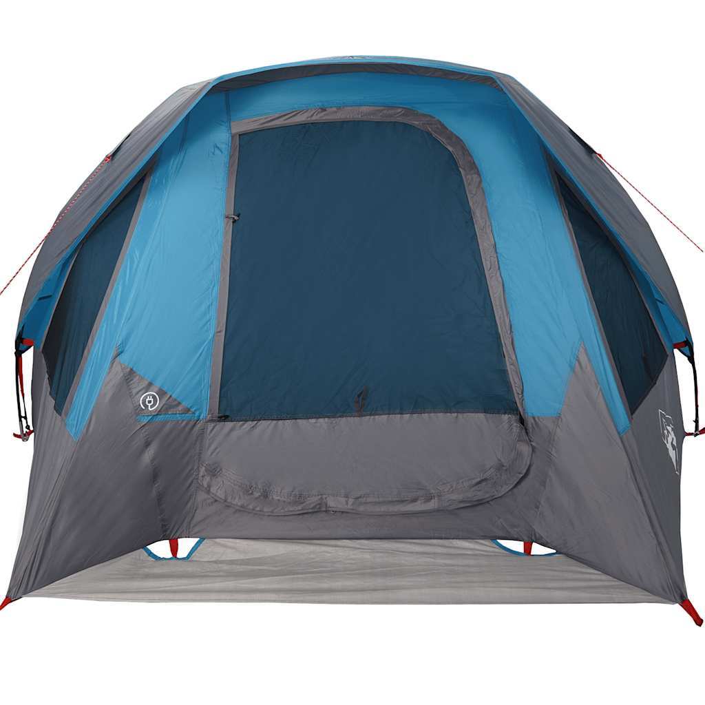 Campingtelt 6 personer blå vanntett