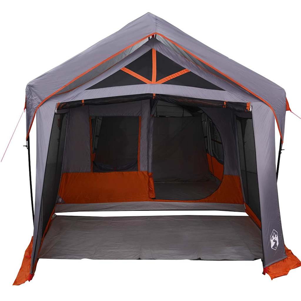Familietelt med tak Grå og Oransje 620 x 322 x 240 cm Polyester