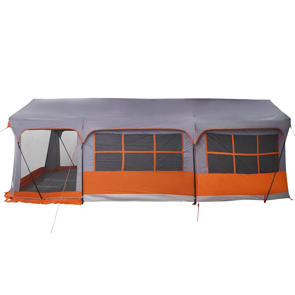 Familietelt med tak Grå og Oransje 620 x 322 x 240 cm Polyester