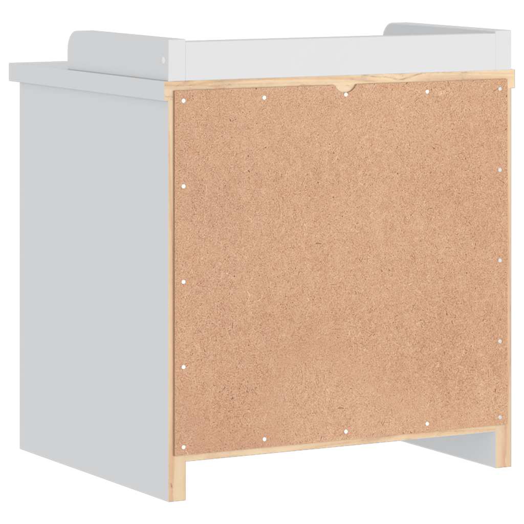 Gangbenk SANDNES hvit 45x40x50 cm heltre furu