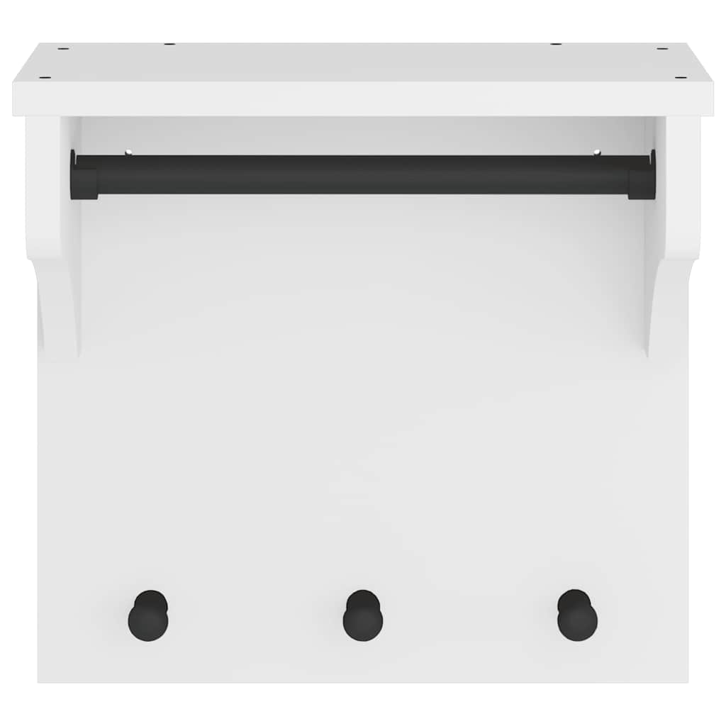 Veggmontert knaggrekke SANDNES hvit 43x30x42 cm heltre furu