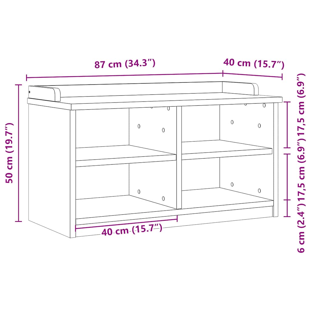 Gangbenk SANDNES 87x40x50 cm heltre furu