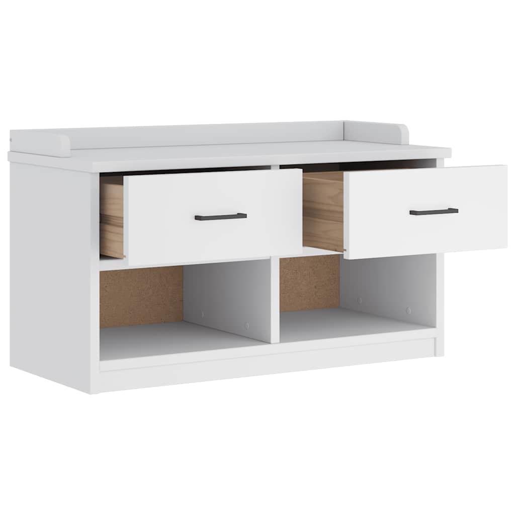 Gangbenk SANDNES hvit 87x40x50 cm heltre furu