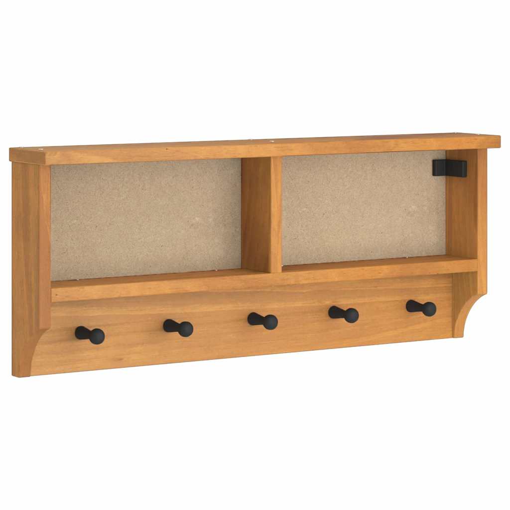 Veggmontert knaggrekke SANDNES 87x12x35 cm heltre furu