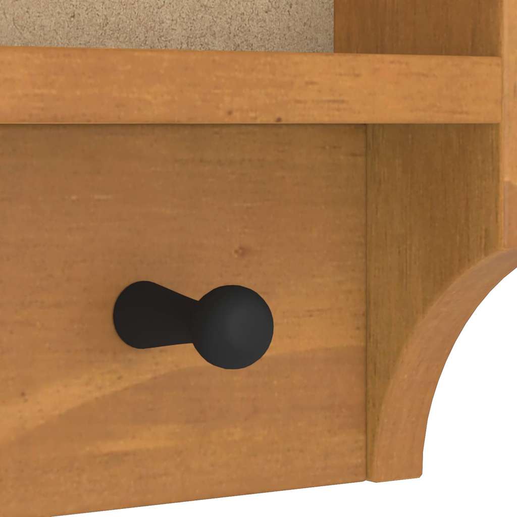 Veggmontert knaggrekke SANDNES 87x12x35 cm heltre furu