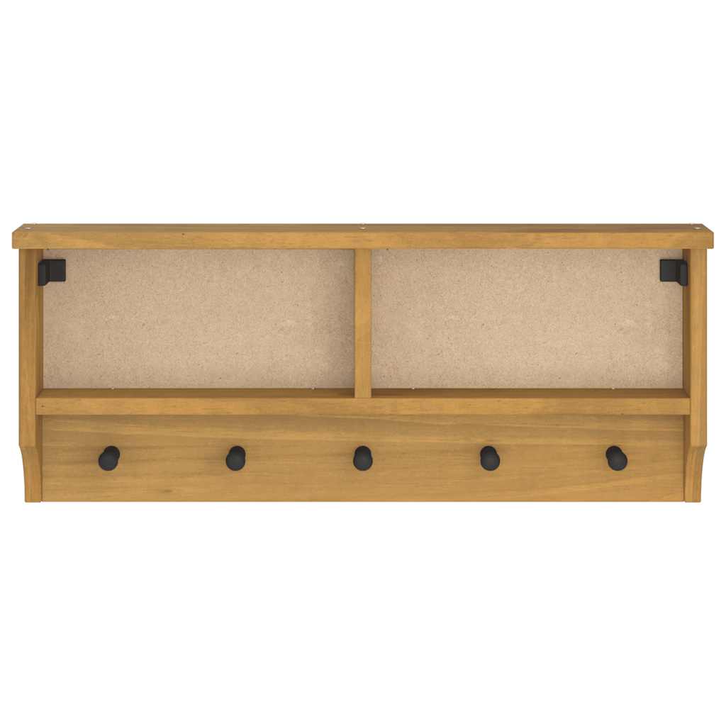 Veggmontert knaggrekke SANDNES 87x12x35 cm heltre furu