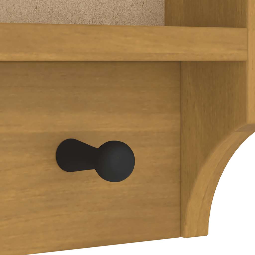 Veggmontert knaggrekke SANDNES 87x12x35 cm heltre furu