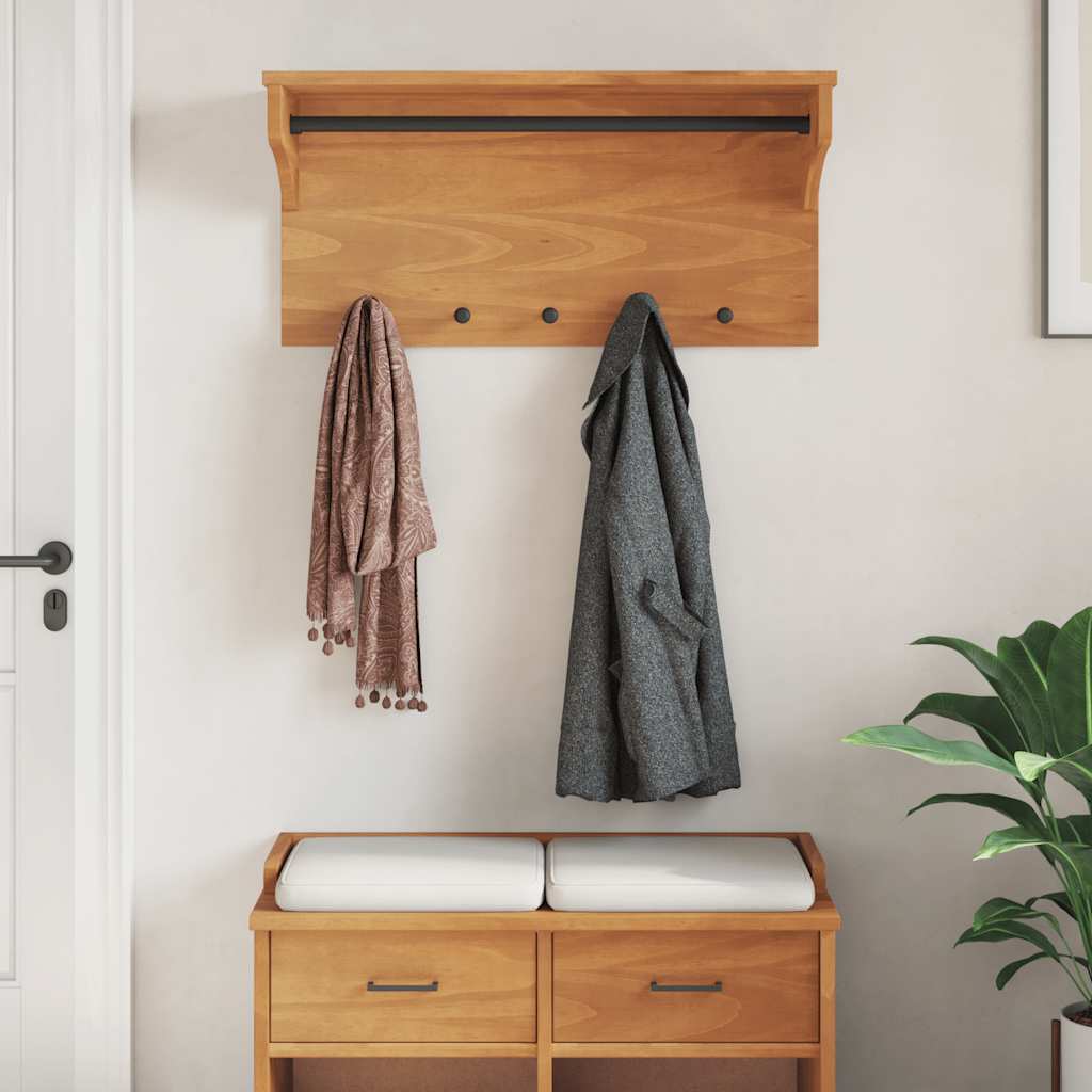 Veggmontert knaggrekke SANDNES 87x30x42 cm heltre furu