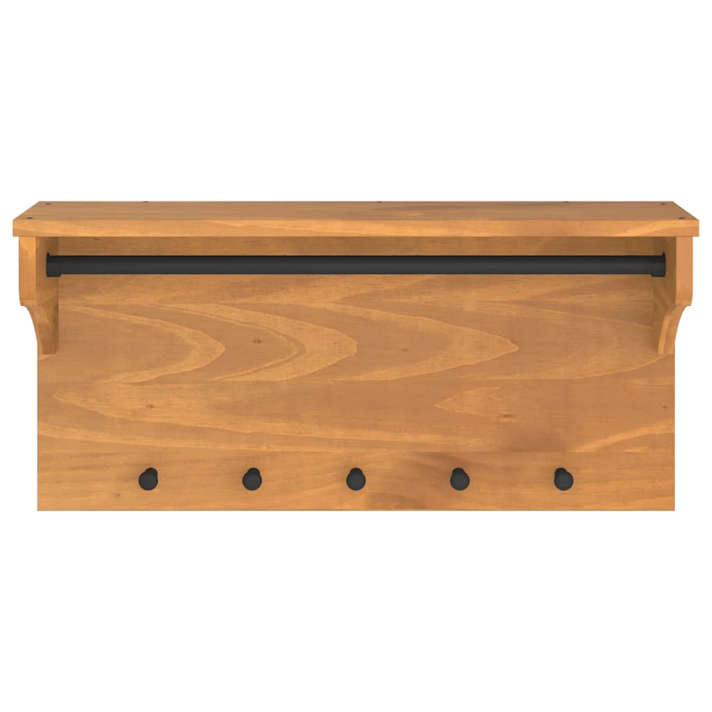 Veggmontert knaggrekke SANDNES 87x30x42 cm heltre furu