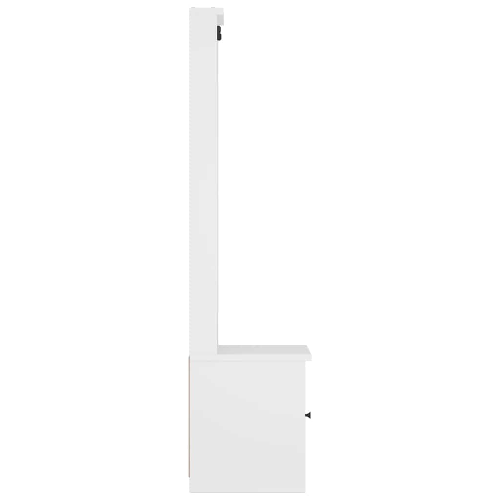 Halltre SANDNES hvit 45x40x159,5 cm heltre furu