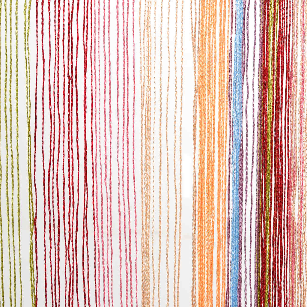 Snøregardiner 2 stk flerfarge 100x250 cm