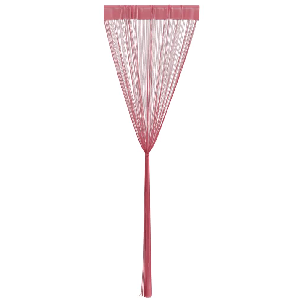 Snøregardiner 2 stk rosa 100x250 cm