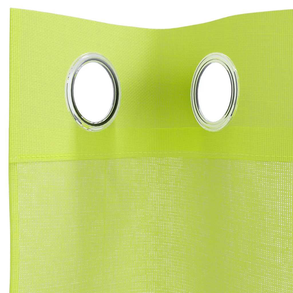 Voilegardiner med grommets 2 stk eplegrønn 140x175 cm