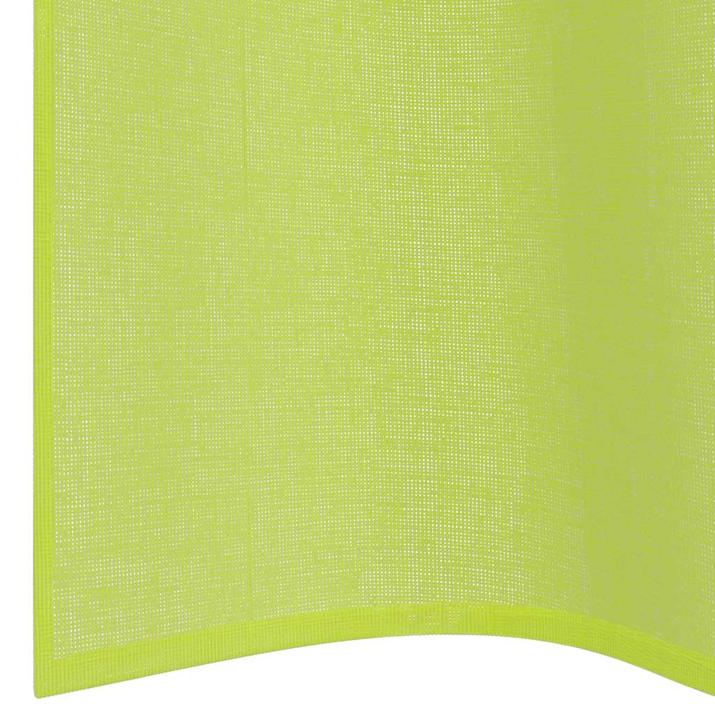 Voilegardiner med grommets 2 stk eplegrønn 140x245 cm