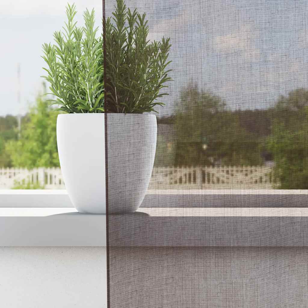 Voilegardiner med grommets 2 stk brun 140x260 cm