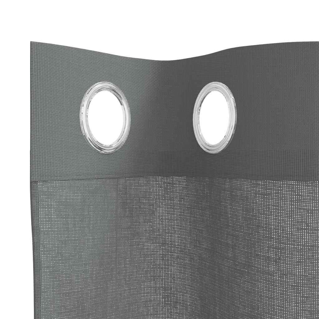Voilegardiner med grommets 2 stk mørkegrå 140x140 cm