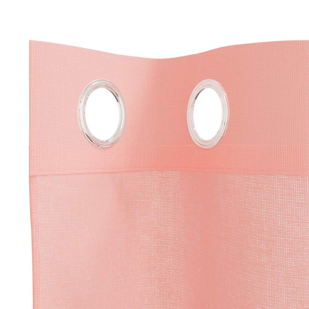 Voilegardiner med grommets 2 stk rosa 140x300 cm
