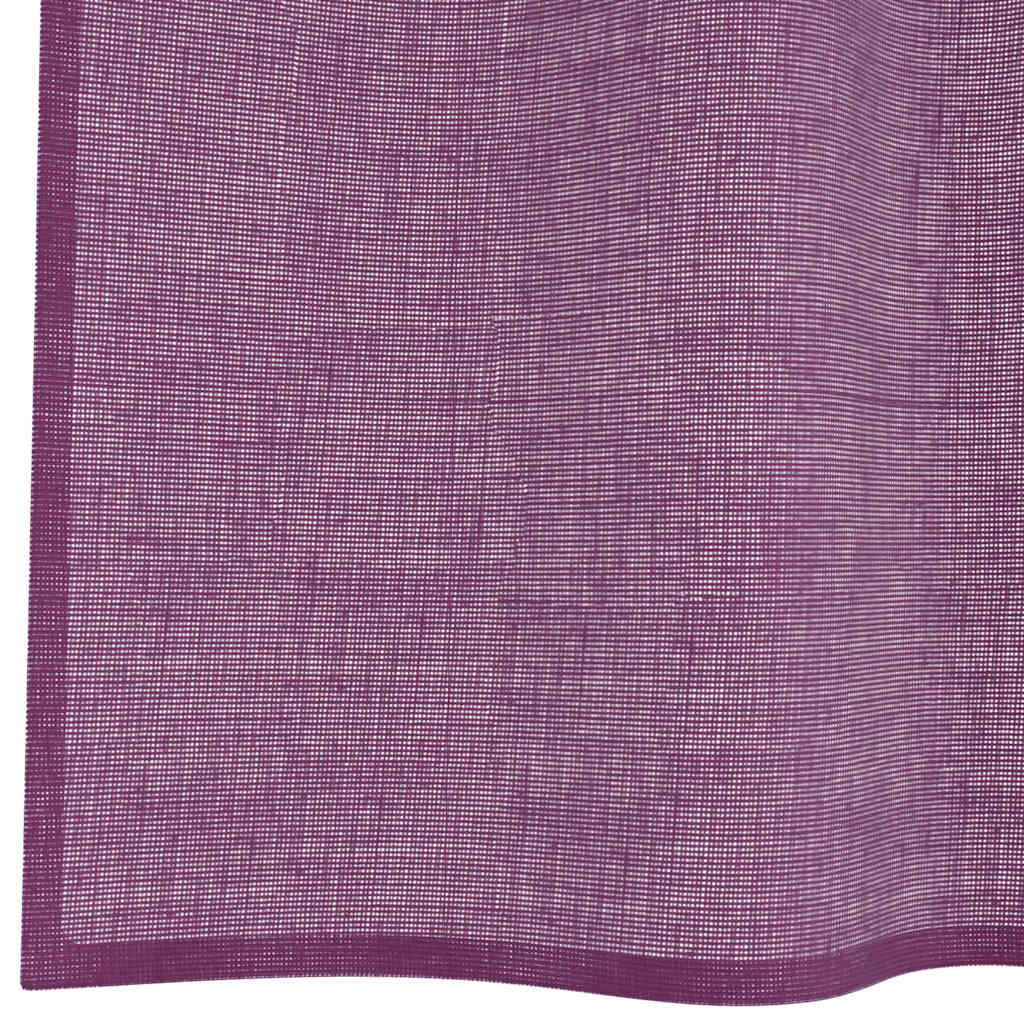 Voilegardiner med grommets 2 stk lilla 140x245 cm
