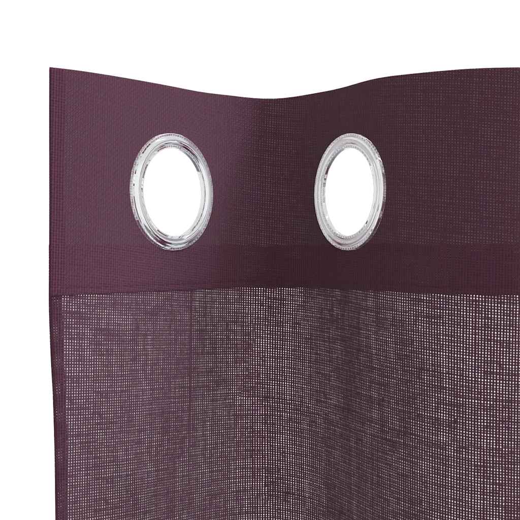 Voilegardiner med grommets 2 stk lilla 140x260 cm