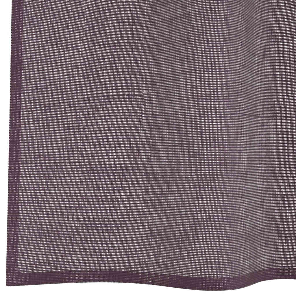 Voilegardiner med grommets 2 stk lilla 140x260 cm