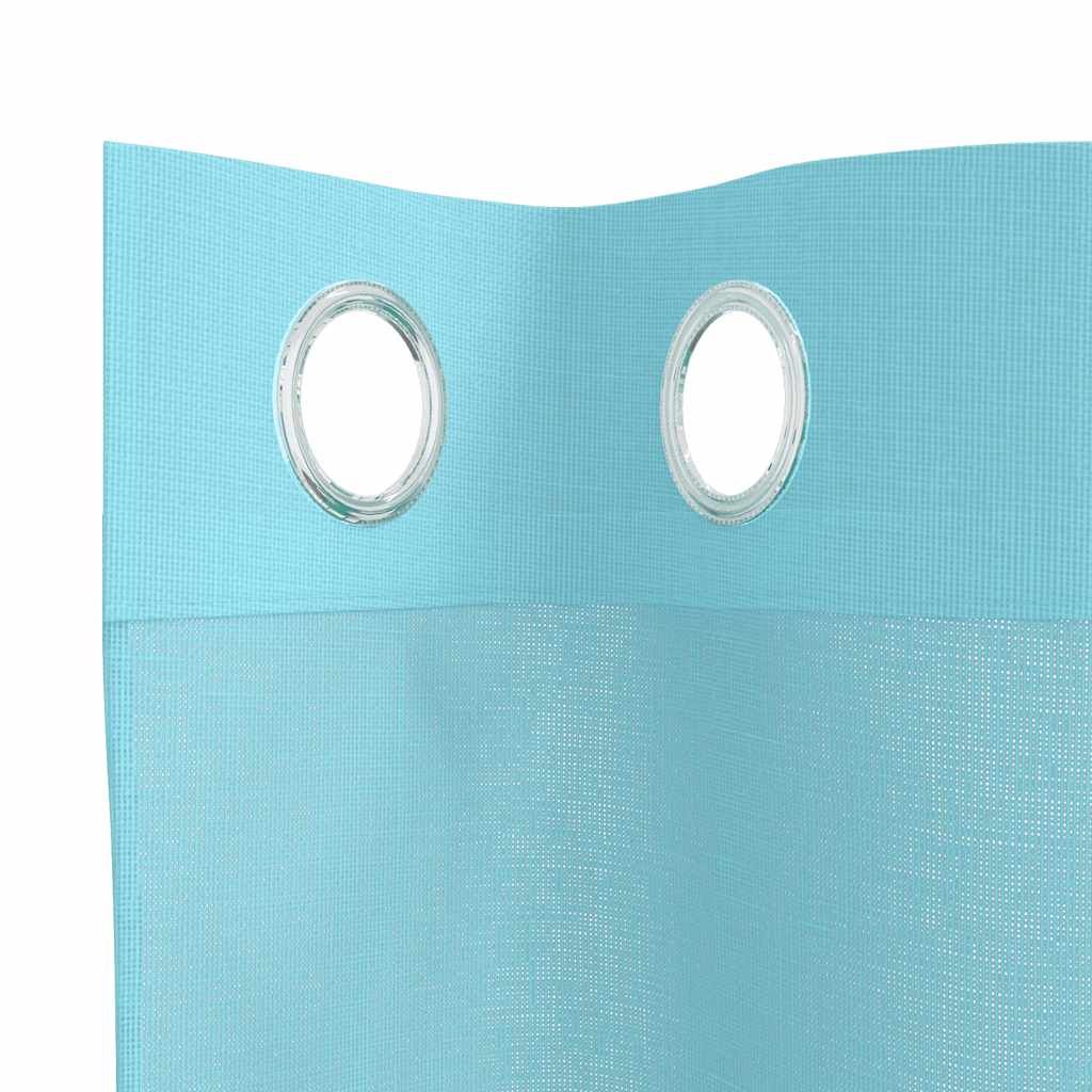 Voilegardiner med grommets 2 stk turkis