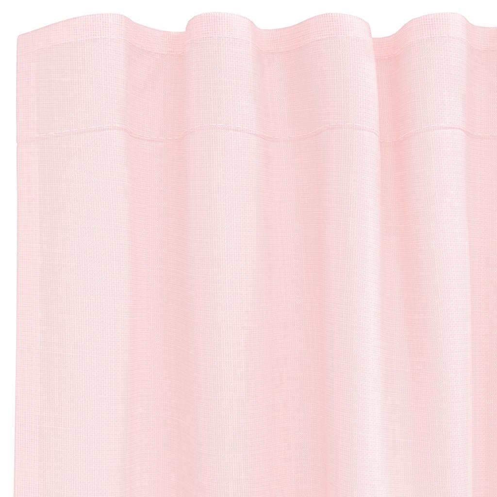 Voile gardiner med stanglommer 2 stk lyserosa