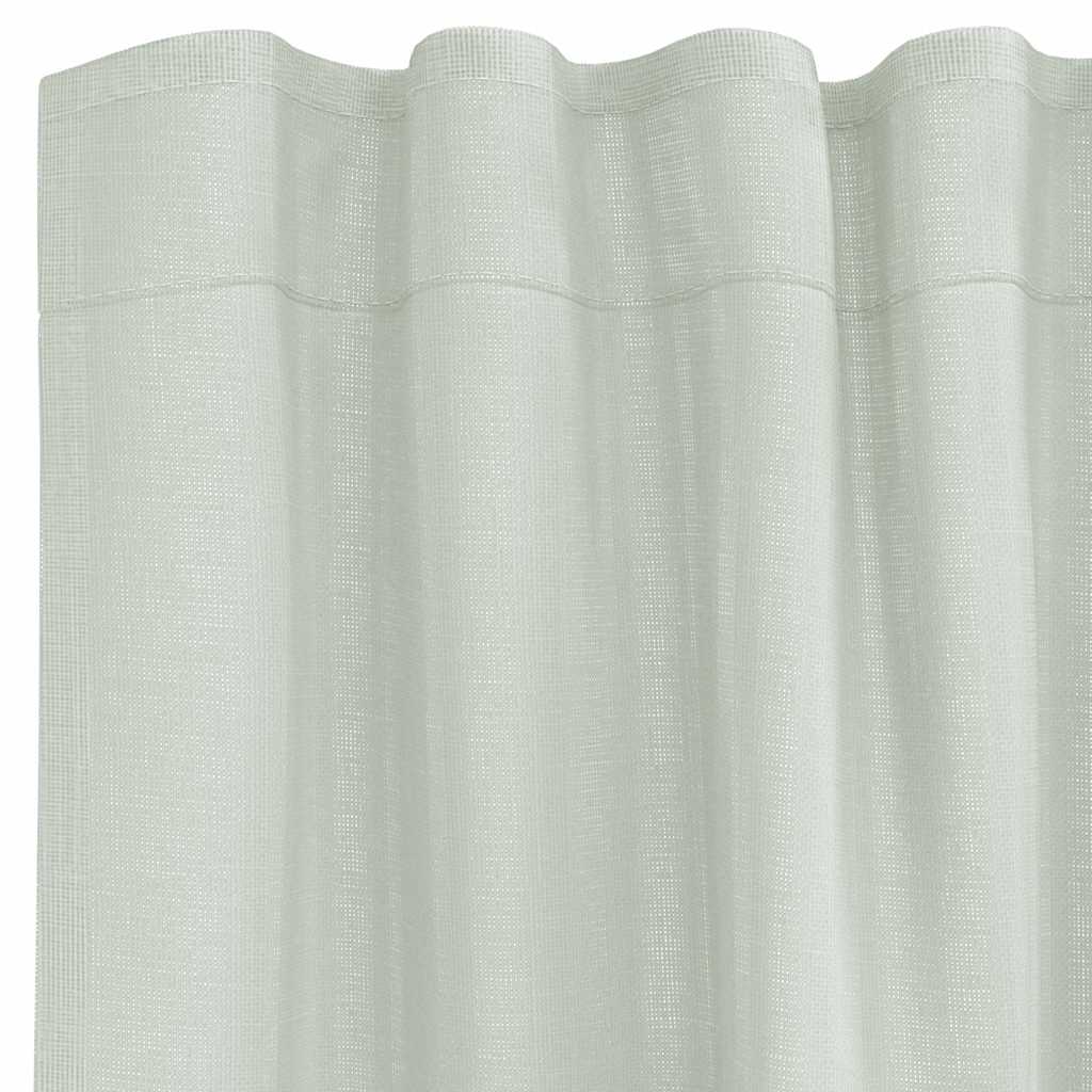 Voile gardiner med stanglommer 2 stk lysegrå