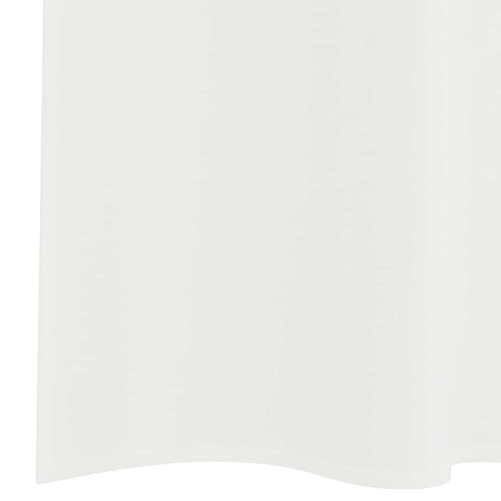Voile gardiner med stanglommer 2 stk hvit