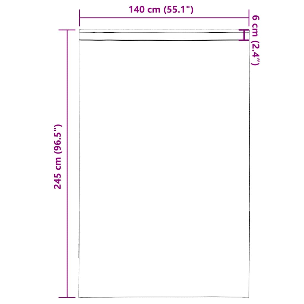 Voile gardiner med stanglommer 2 stk hvit vidaXL