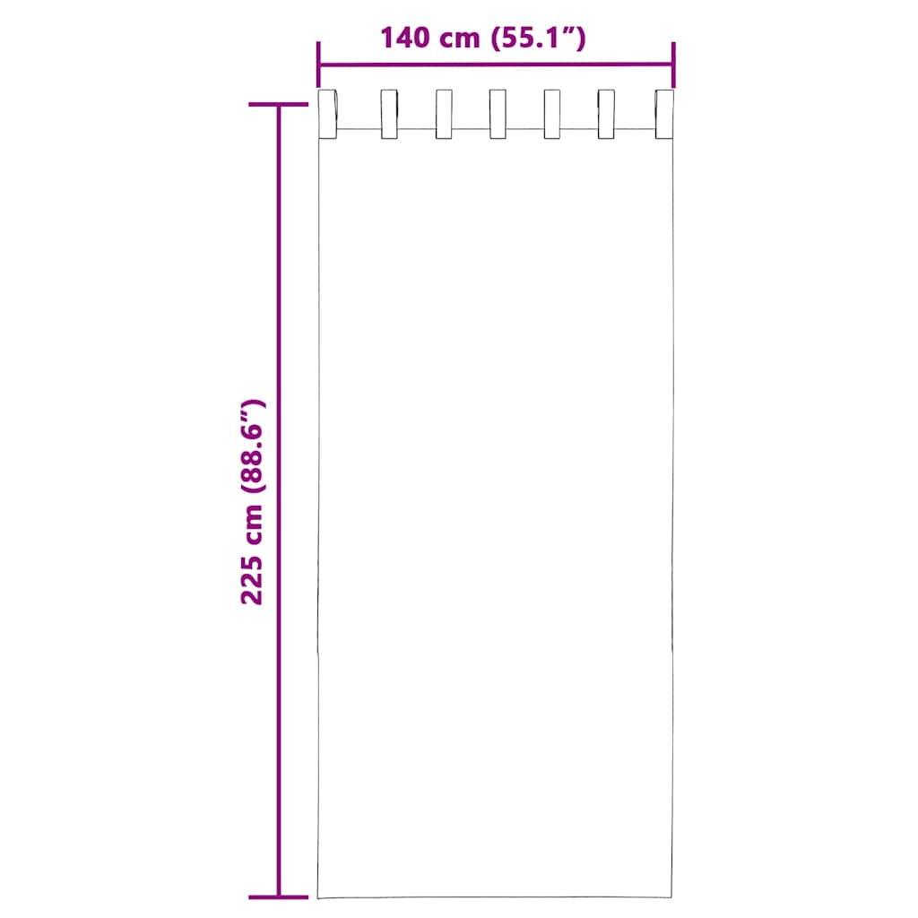 Voilegardiner med hemper 2 stk lyserosa 140x225 cm