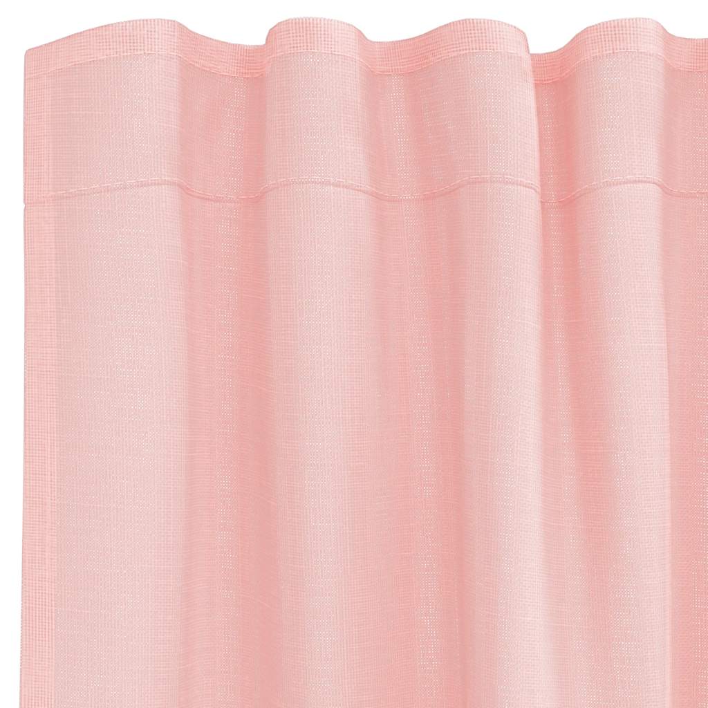 Voilegardiner med hemper 2 stk rosa 140x225 cm
