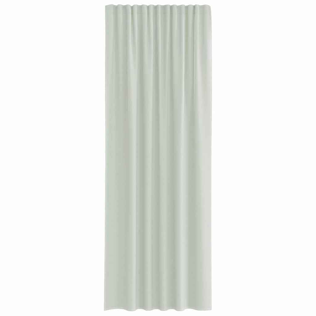Voilegardiner med hemper 2 stk lysegrå 140x260 cm