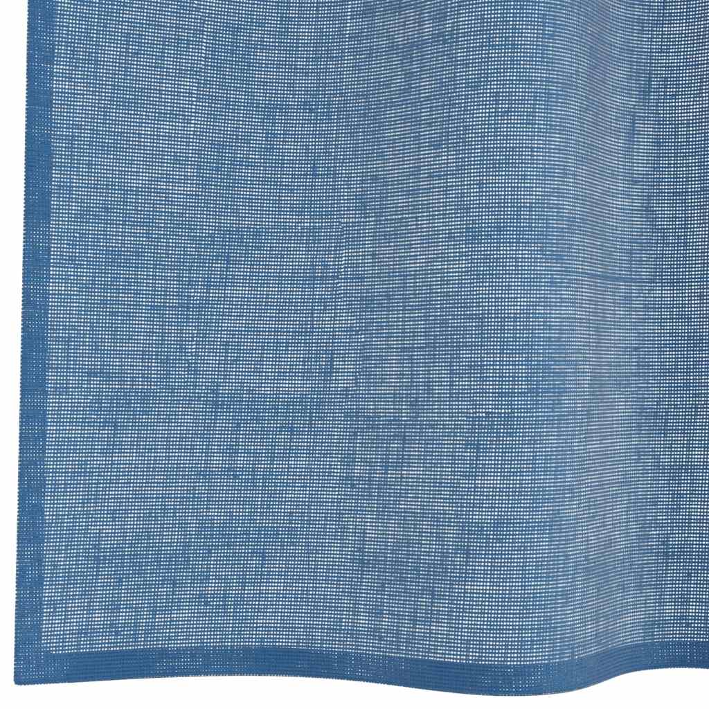 Voile gardiner med hemper 2 stk kongeblå 140x225 cm