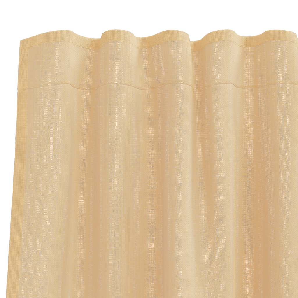Voilegardiner med hemper 2 stk sand 140x245 cm