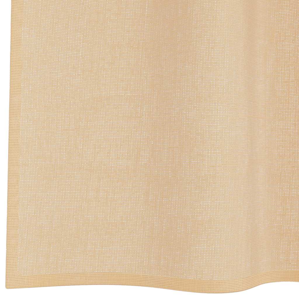 Voilegardiner med hemper 2 stk sand 140x260 cm