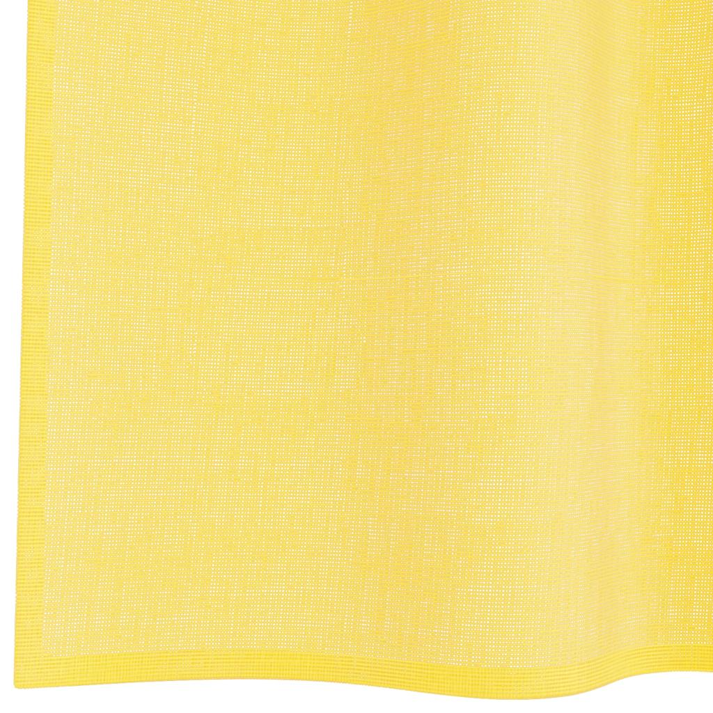 Voilegardiner med hemper 2 stk gul 140x225 cm