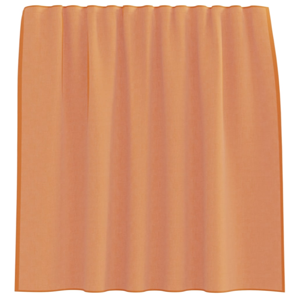 Voilegardiner med hemper 2 stk terrakotta 140x140 cm