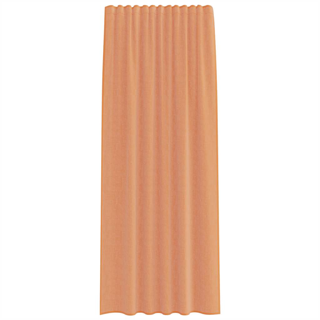 Voilegardiner med hemper 2 stk terrakotta 140x225 cm