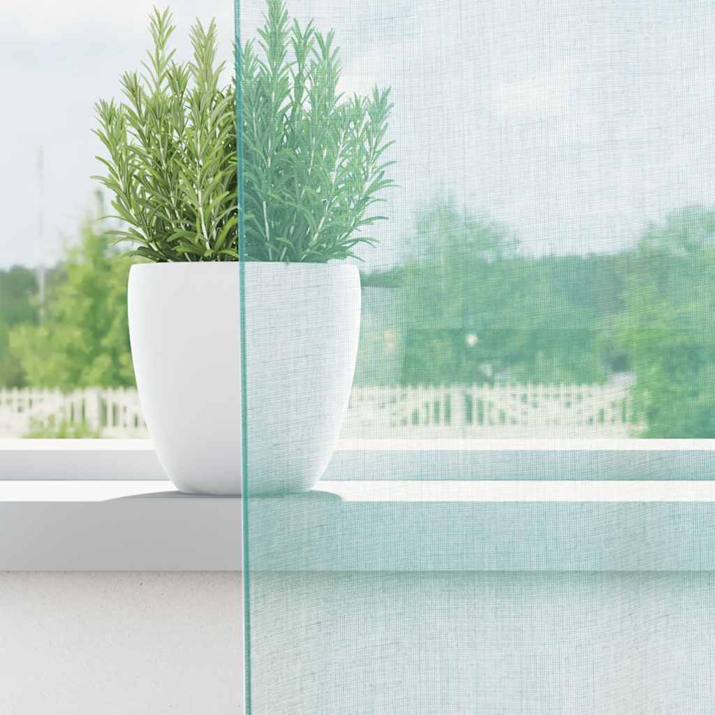 Voilegardiner med hemper 2 stk turkis 140x140 cm
