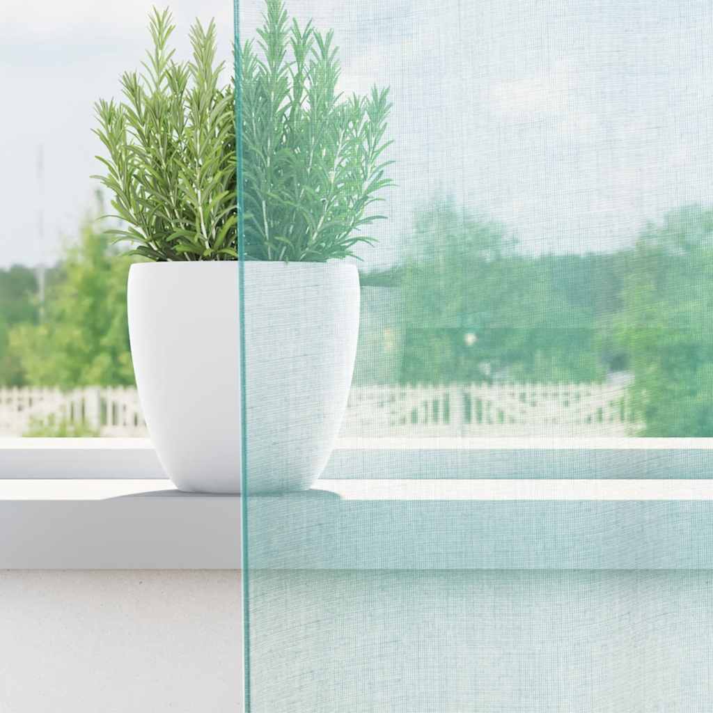 Voilegardiner med hemper 2 stk turkis 140x175 cm