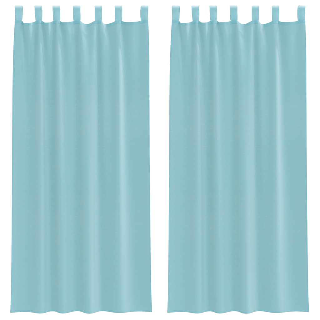 Voilegardiner med hemper 2 stk turkis 140x225 cm vidaXL